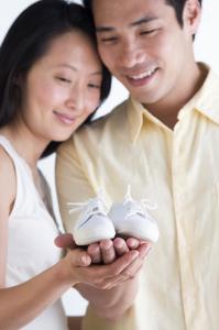 Asian couple planning for a baby