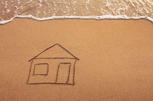 house painted on the beach